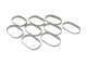 9x Titanium Pie cuts bent vertically 76 mm (3") - tight (1 x D)