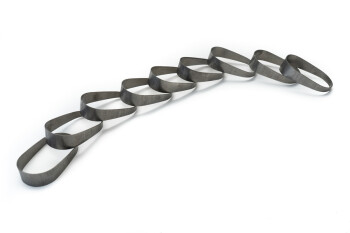 9x Titanium Pie cuts oval horizontal bent - 90° total...