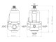 Fuel pressure regulator FPR100s -06 AN / Dash 6