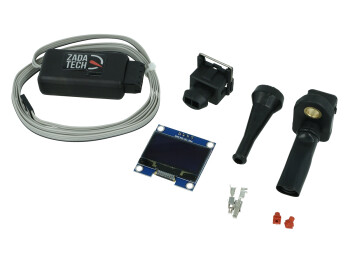 OLED 1.3" digital single air intake temperature gauge (Celcius) - incl. sensor