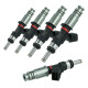 Matched set of 5 Bosch fuel injectors - 630ccm - EV14 80mm - with nozzle
