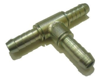 T-Piece reduced - Metal - 10 - 8 - 10mm rippled