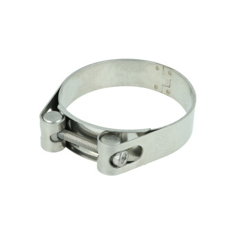 Heavy Duty Clamp Double Bands - Stainless Steel - 70-75mm