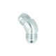 High Flow Adapter Union Dash 8 Male to Dash 8 Male - 45° - silver