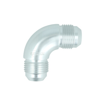High Flow Adapter Union Dash 10 Male to Dash 10 Male - 90° - silver