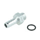 Screw-in Adapter ORB Dash 6 Male to Barb 10mm (3/8") - satin silver