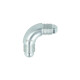 High Flow Adapter Union Dash 4 Male to Dash 4 Male - 90° - silver