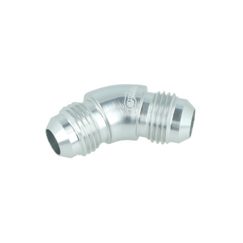 High Flow Adapter Union Dash 6 Male to Dash 6 Male - 45° - silver