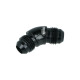 High Flow Adapter Union Dash 6 Male to Dash 6 Male - 45° - black