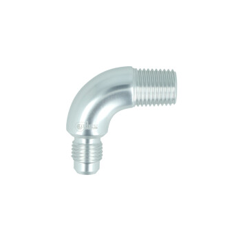 Adapter Dash 4 Male to NPT 1/4" Male - 90° - silver