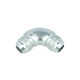 High Flow Adapter Union Dash 8 Male to Dash 8 Male - 90° - silver