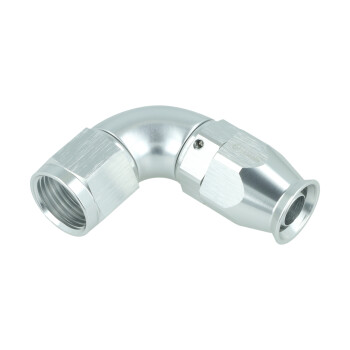 BOOST products High Flow PTFE Swivel Hose End Dash 8 - 90° - silver