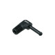 Screw-in Adapter 90° NPT 1/8" Male to Hose Connection 5mm (3/16") - satin black