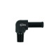 Screw-in Adapter 90° NPT 1/8" Male to Hose Connection 8mm (5/16") - satin black