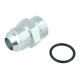 Adapter Dash 10 Male to ORB Dash 10 Male - satin silver