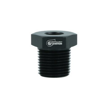 Screw-in Reducer NPT 1/8" Female to NPT 3/8" Male - satin black