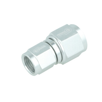 Adapter Reducer Dash 8 Female to Dash 6 Female - satin silver