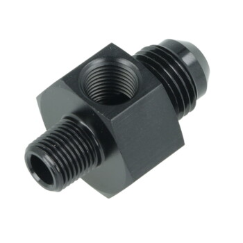 Adapter Dash 6 Male to NPT 1/8" Male with Port NPT 1/8" - satin black