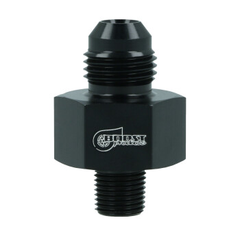Adapter Dash 6 Male to NPT 1/8" Male with Port NPT 1/8" - satin black