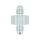 Adapter Dash 4 Male to Dash 4 Male with Port NPT 1/8" - satin silver