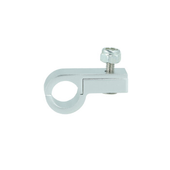 Single Hose P-Clamp Bracket 12,7mm (1/2") - satin silver