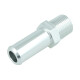 Screw-in Adapter NPT 1/2" Male to Hose Connection 19mm (3/4") - satin silver