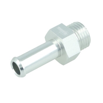 Screw-in Adapter ORB Dash 6 Male to Hose Connection 10mm (3/8") - satin silver