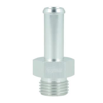 Screw-in Adapter ORB Dash 6 Male to Hose Connection 10mm (3/8") - satin silver