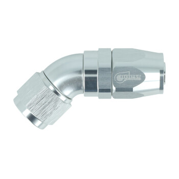 BOOST products High Flow Swivel Hose End Dash 10 - 45° - silver
