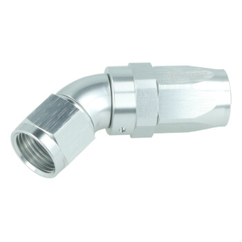 BOOST products High Flow Swivel Hose End Dash 8 - 45° - silver