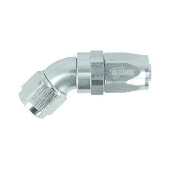 BOOST products High Flow Swivel Hose End Dash 8 - 45° - silver