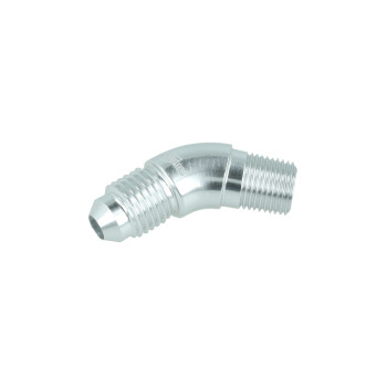 Adapter Dash 4 Male to NPT 1/8" Male - 45° - silver