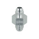 Adapter Dash 6 Male to Dash 6 Male with Port NPT 1/8" - satin silver