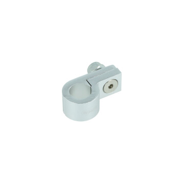 Single Hose P-Clamp Bracket 11,1mm (7/16") - satin silver