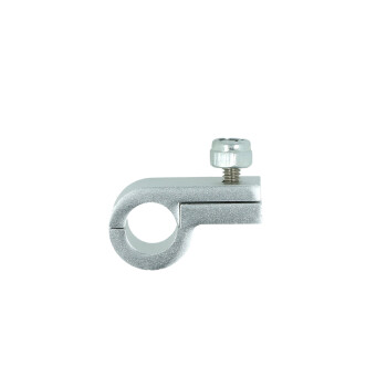 Single Hose P-Clamp Bracket 11,1mm (7/16") - satin silver