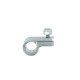 Single Hose P-Clamp Bracket 11,1mm (7/16") - satin silver