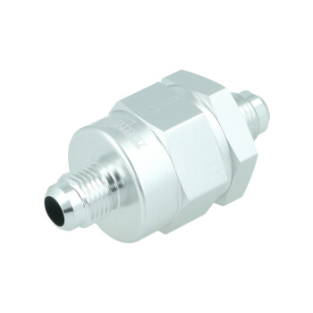 One Way Check Valve Dash 6 Male - satin silver