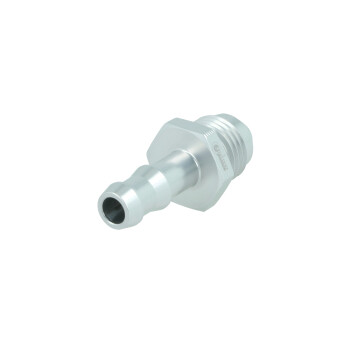 Screw-in Adapter Dash 6 Male to Barb 8mm (5/16") - satin silver
