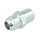 Adapter Dash 10 Male to NPT 1/2" Male - satin silver