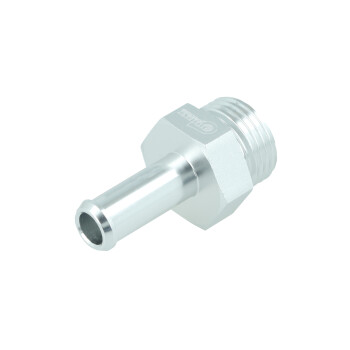 Screw-in Adapter ORB Dash 8 Male to Hose Connection 10mm (3/8") - satin silver
