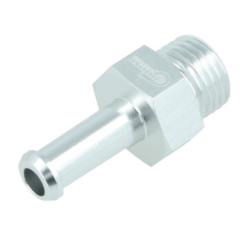Screw-in Adapter ORB Dash 6 Male to Hose Connection 8mm (5/16") - satin silver