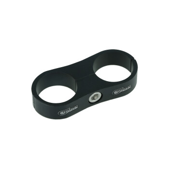 Dual Hose Clamp Bracket / Separator 25,4mm (1") - satin black