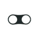 Dual Hose Clamp Bracket / Separator 25,4mm (1") - satin black