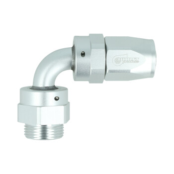 BOOST products Swivel Hose End Dash 8 to M22x1,5mm male with O-Ring - 90° - satin silver