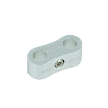 Dual Hose Clamp Bracket / Separator 7,9mm (5/16") - satin silver