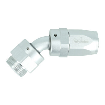 BOOST products Swivel Hose End Dash 8 to M22x1,5mm male with O-Ring - 45° - satin silver