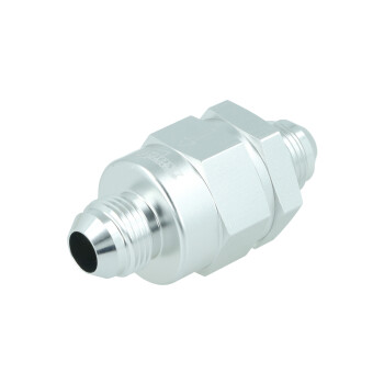 One Way Check Valve Dash 8 Male - satin silver