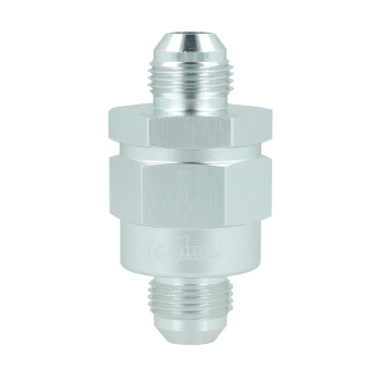 One Way Check Valve Dash 8 Male - satin silver