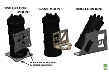 Fuel surge tank mounting bracket - universal angled mount
