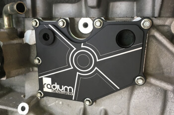 EcoBoost PCV baffle plate - Ford Focus ST/RS, Mustang EcoBoost / Mazda MPS 3, MPS 6 - with fittings